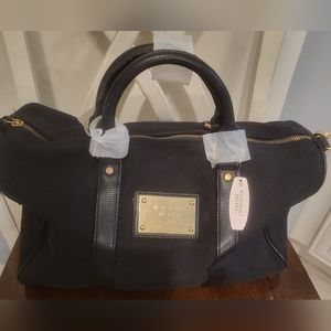 Victoria Secret Black Duffle Travel Bag Removable longer straps